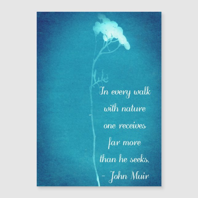 Nature Walk Muir Quote Magnetic Card (Framsida)