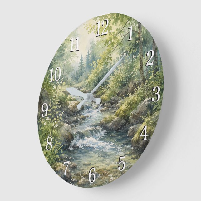 Nature Wall Clock — Botanical & Landscape Design Stor Klocka (Vinkel)