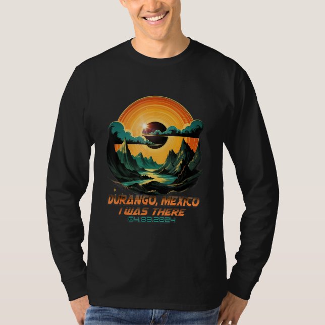 Nature Wildlife Total Solar Eclipse 2024 Durango M T Shirt (Framsida)