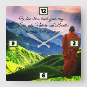 Nature Wisdom Fyrkantig Klocka