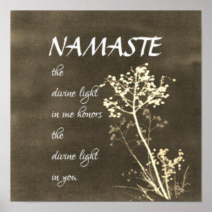 naturekonsten har poster Namaste citattecken