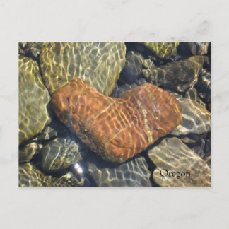 naturell hjärta vykort