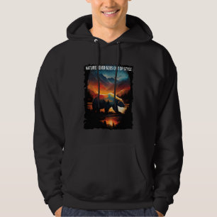 Naturen är alltid på modet björn vandring camping hoodie
