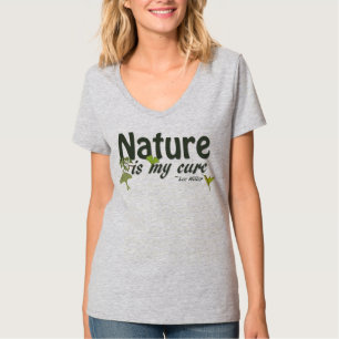 Naturen är min kursofferthanes Nano V-Nacke T-Shir T Shirt