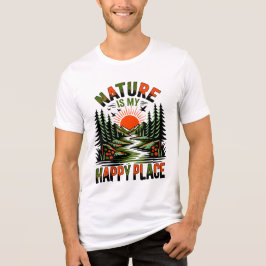 Naturen är min lyckliga plats Earth Day T-shirt
