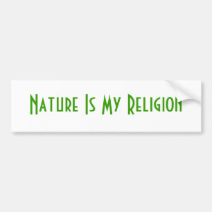 Naturen är min religion bildekal