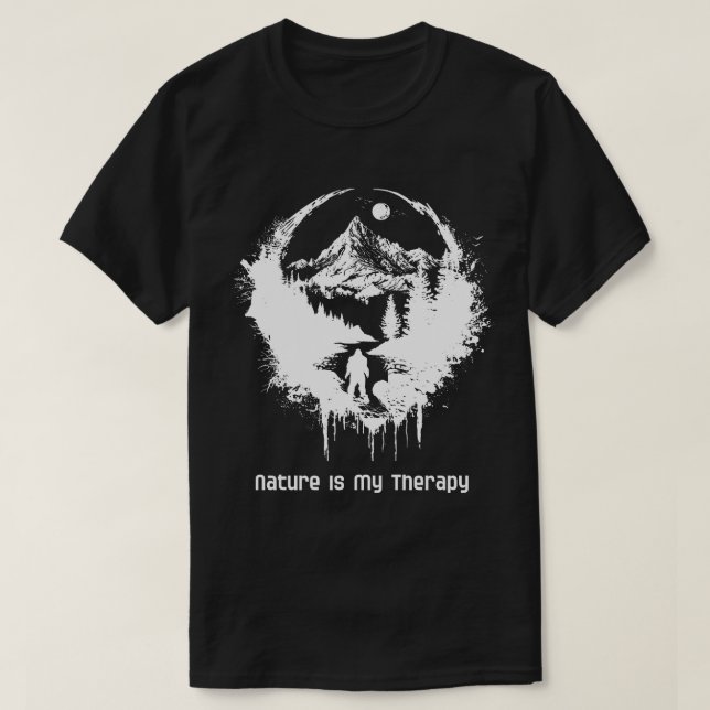 Naturen är min terapitröja t shirt (Design framsida)