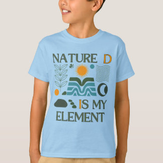 Naturen Är Mitt Element Minimalistisk Boho Grafik T Shirt