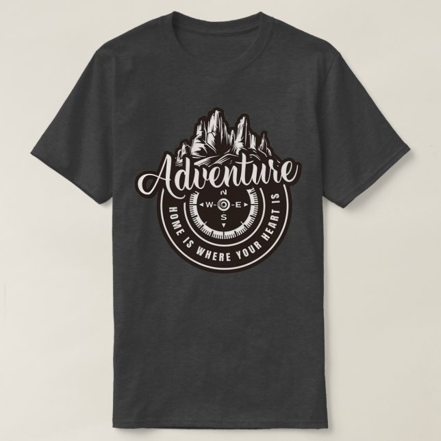 Naturen backar upp äventyr-camping t shirt (Design framsida)