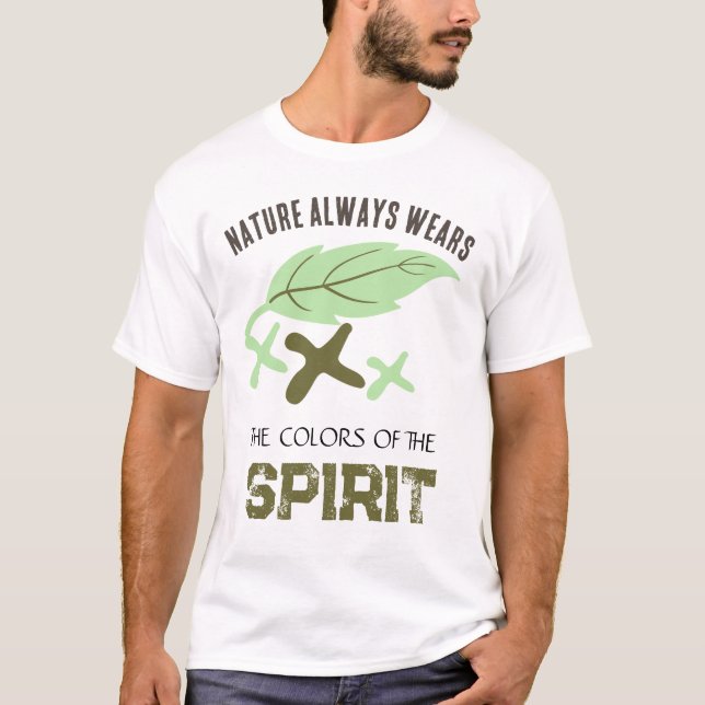 "Naturen bär alltid" blad  T Shirt (Framsida)