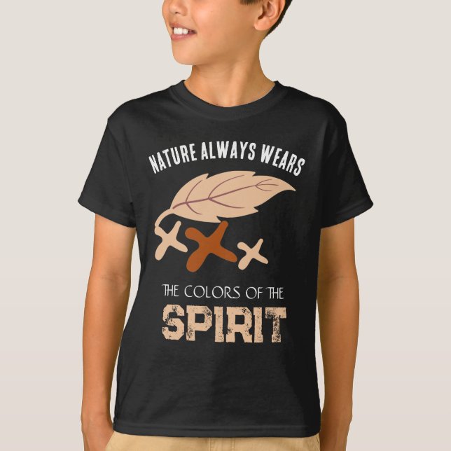 "Naturen bär alltid" blad  T Shirt (Framsida)
