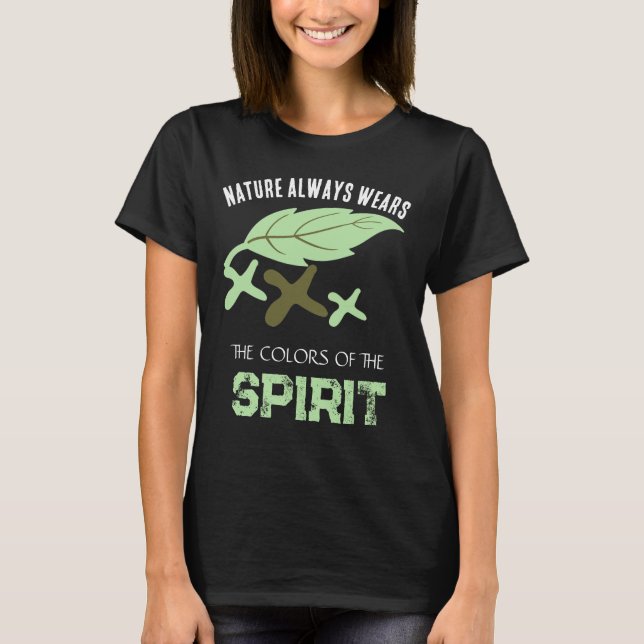 "Naturen bär alltid" blad  T Shirt (Framsida)