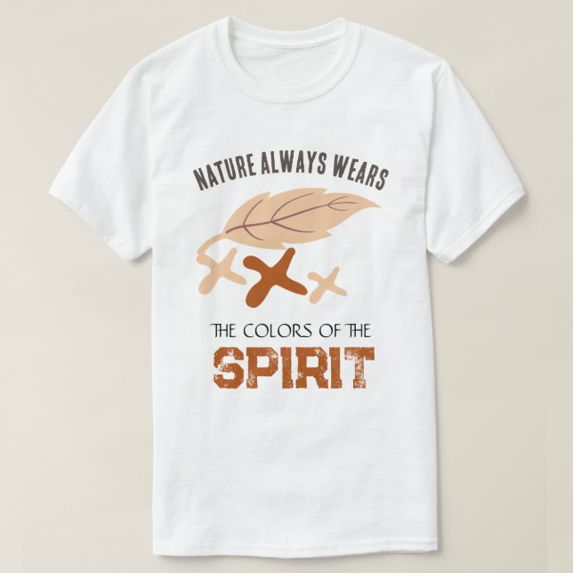 "Naturen bär alltid" blad T Shirt (Design framsida)