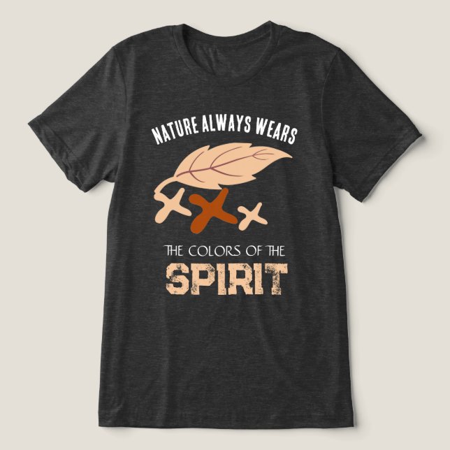 "Naturen bär alltid" blad  T Shirt (Design Framsida)