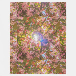 Naturen blommar ljusblomma sol fleecefilt