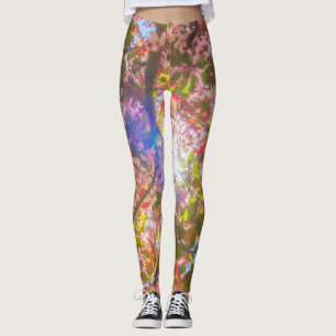 Naturen blommar ljusblomma sol leggings
