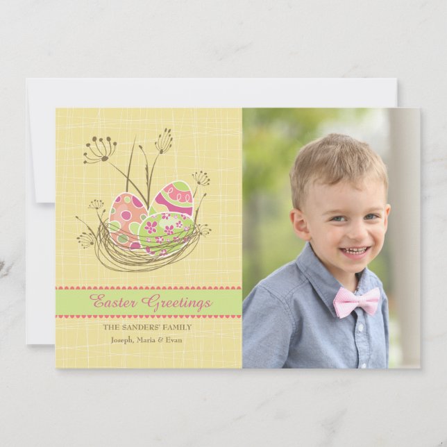 Naturen bygga bo fotokortet julkort (Framsida)