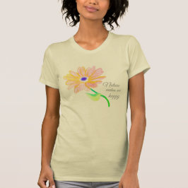 Naturen Gör Mig Glad Målade Blomma T Shirt