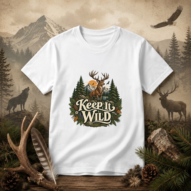 Naturen Håll den vild citat T Shirt (Skapare uppladdad)