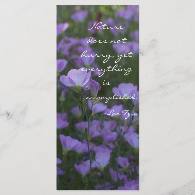 Naturen har inte bråttom (Framsida)