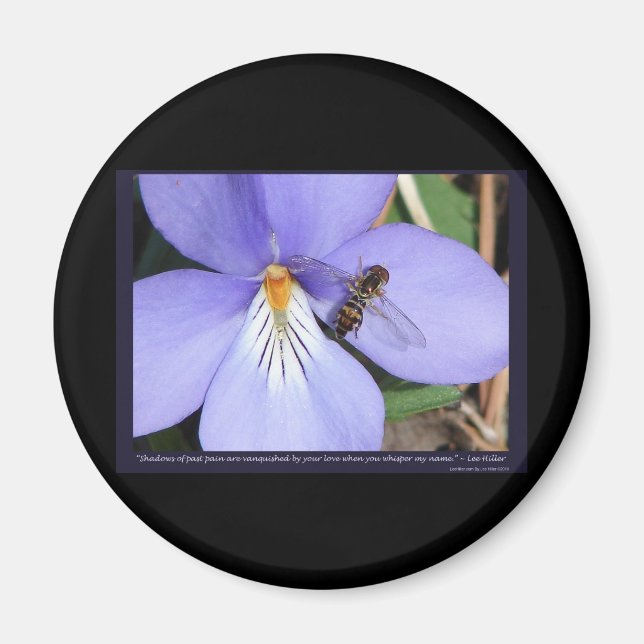 Naturen Hos Fåglar-Fot Viol Magnet (Framsidan)
