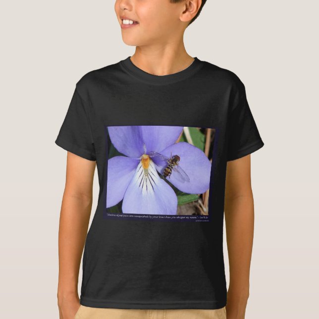 Naturen Hos Fåglar-Fot Viol T Shirt (Framsida)