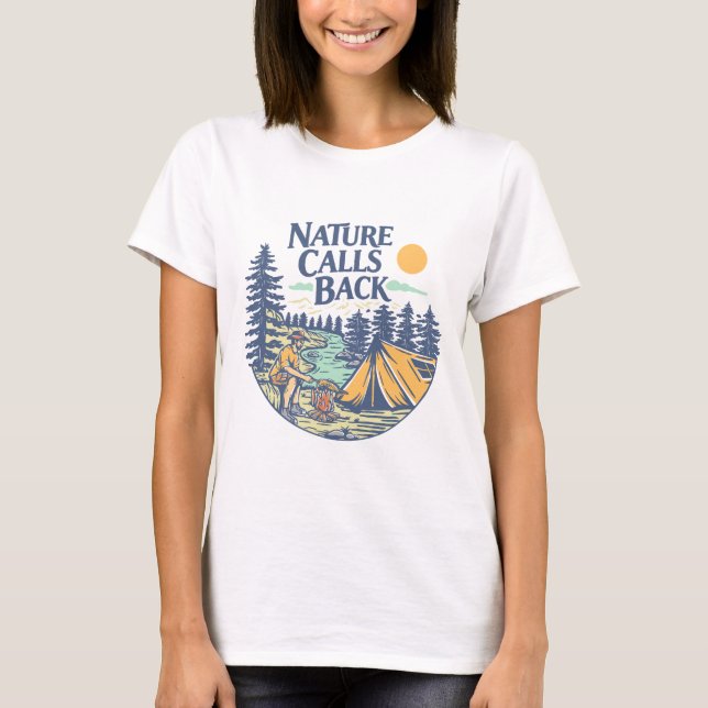 Naturen kallar tillbaka t shirt (Framsida)