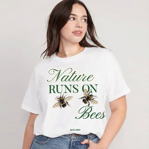 Naturen Kör På Bin - Ekovänlig Humla T Shirt
