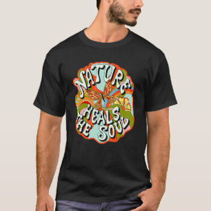 Naturen lagrar källaren Retro 80-talet Hippie Stil T Shirt