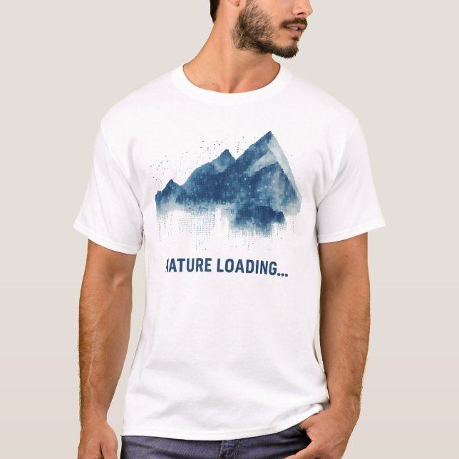 Naturen läser in.. Abstrakt bergen T Shirt (Framsida)