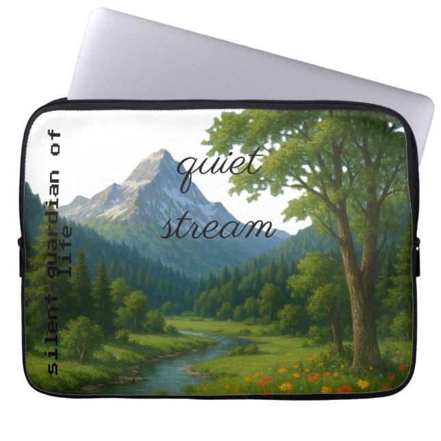 Naturen, livets tysta väktare. laptop fodral (Framsidan)