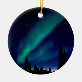 Naturen tvingar norrsken Alaska Julgransprydnad Keramik
