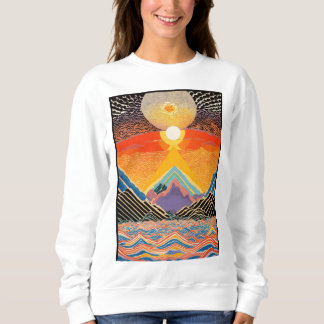 naturen visas på t-shirt efter konst