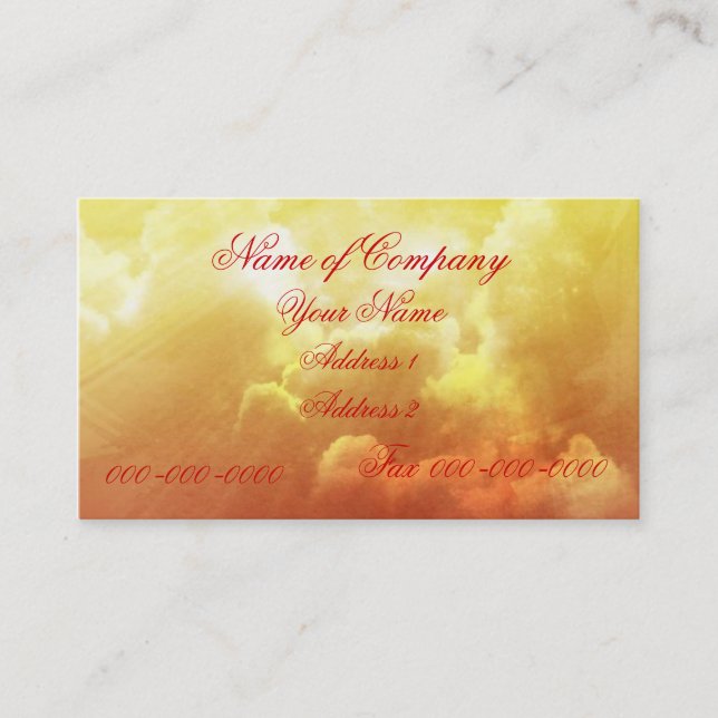 Naturens andliga Affärskort Visitkort (Framsida)