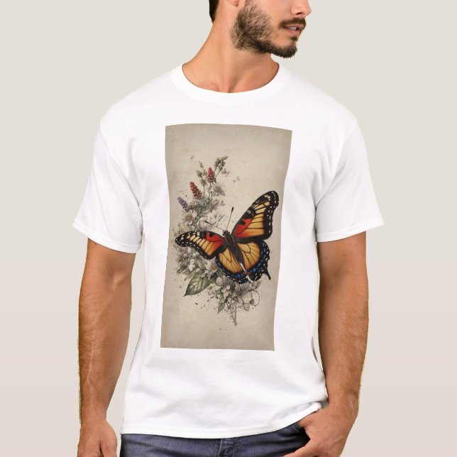 Naturens arvsanlag: Livslliknande fjärilsljud T Shirt (Framsida)