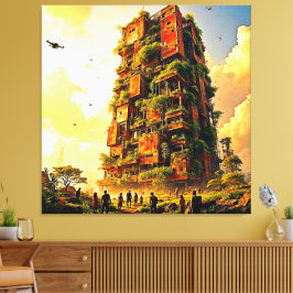 Naturens återvändande till städerna canvastryck