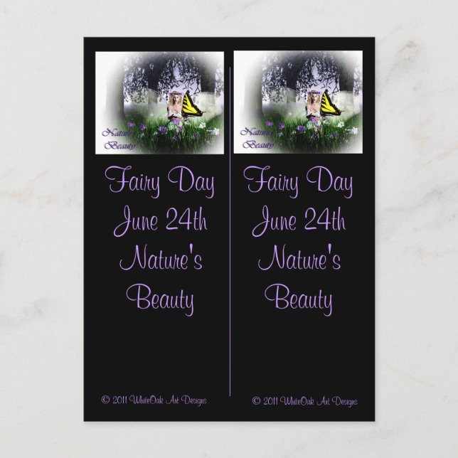 Naturens Beauty Bokmärken Postcard Vykort (Framsida)