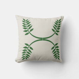 Naturens beröring: Elegant Lövs design Pillow Kudde