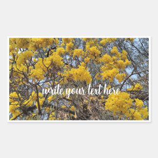 Naturens blomning rektangulärt klistermärke