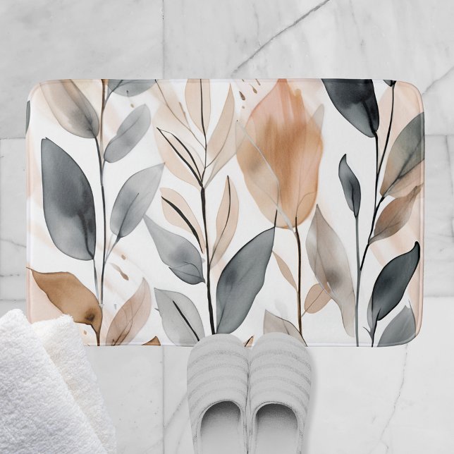 Naturens botaniska djur badrumsmatta (This bath mat along with our shower curtain and towel set create the perfect bathroom ensemble.)