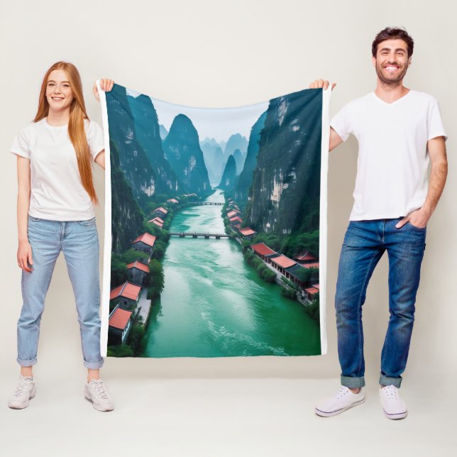 Naturens brace - Scenens landskap Fleecefilt (På plats)