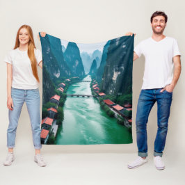 Naturens brace - Scenens landskap Fleecefilt