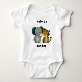 Naturens buddister Elephant and Tiger - Cute Frien T Shirt