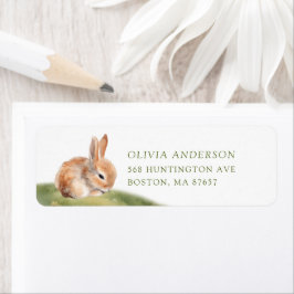 Naturens delight Baby Shower Bunny-adressetikett Returadress Etikett
