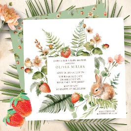 Naturens delight Bunny Baby Shower Inbjudningar