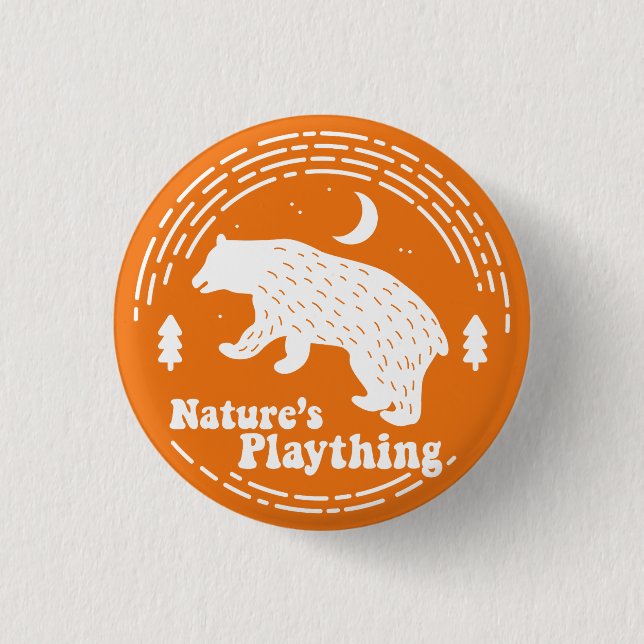 Naturens den Plaything//björnen klämmer fast Knapp (Framsida)