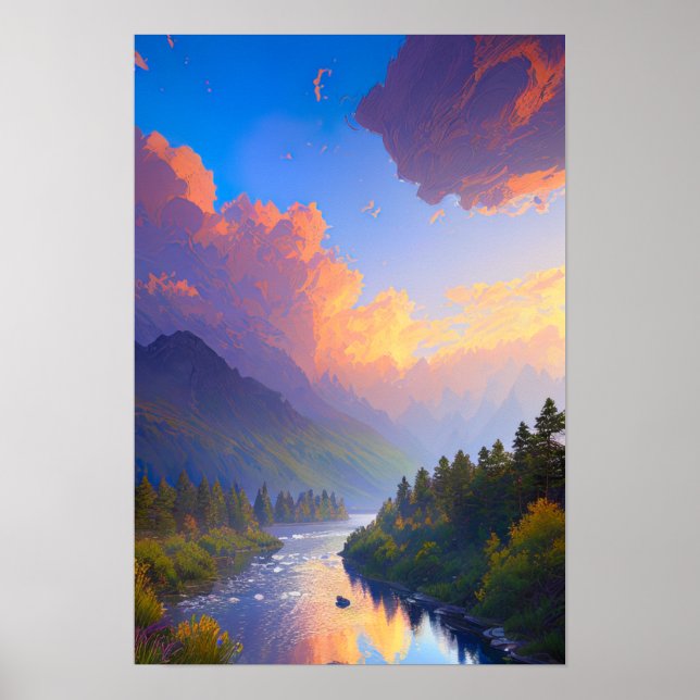 Naturens dynamiska skönhet poster (Framsidan)