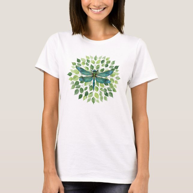 Naturens Elegance Dragonfly T Shirt (Framsida)