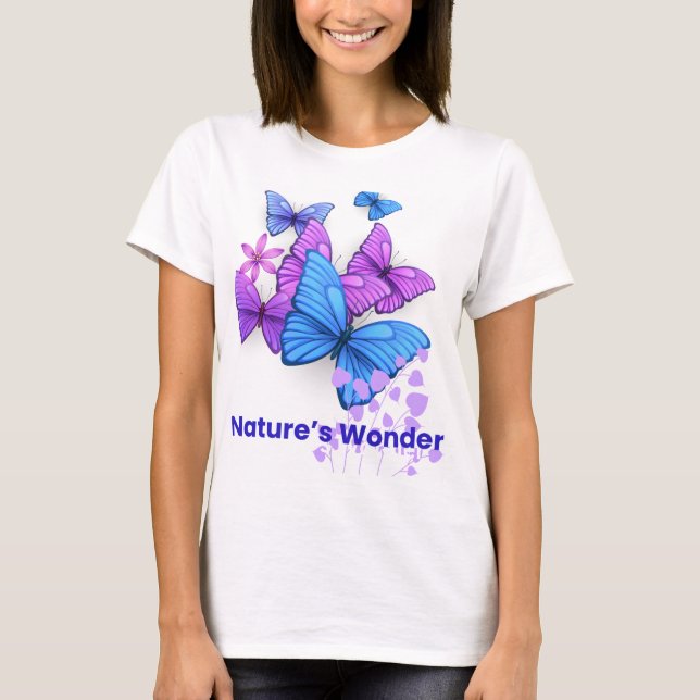 Naturens  - Elegant Butterfly T-Shirt (Framsida)