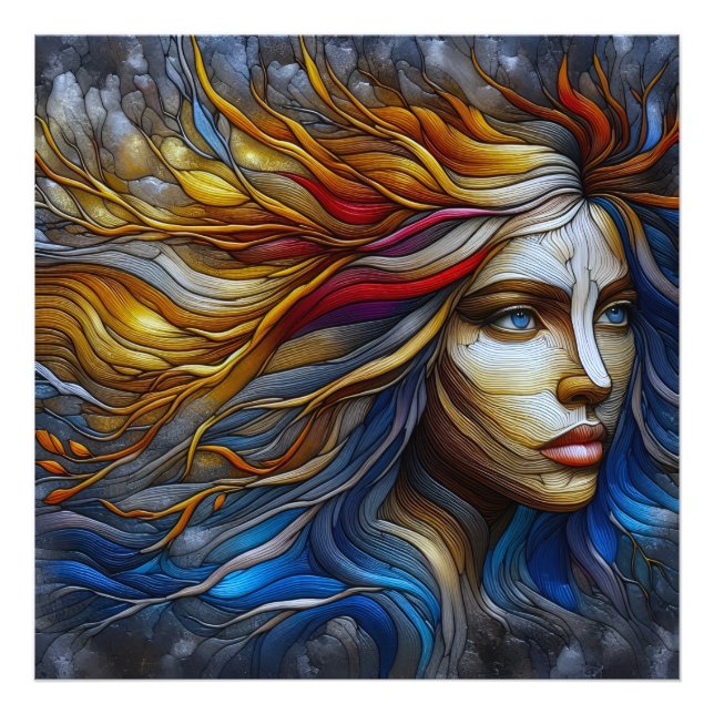 Naturens embrace - AI Era Fototryck (Framsidan)